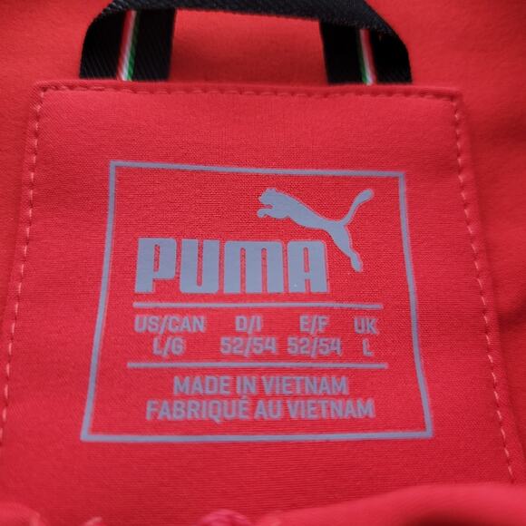 Puma Farrari T7 Jacket Rosso Corsa Men's Size Large Red Track Full Zip - Picture 10 of 14